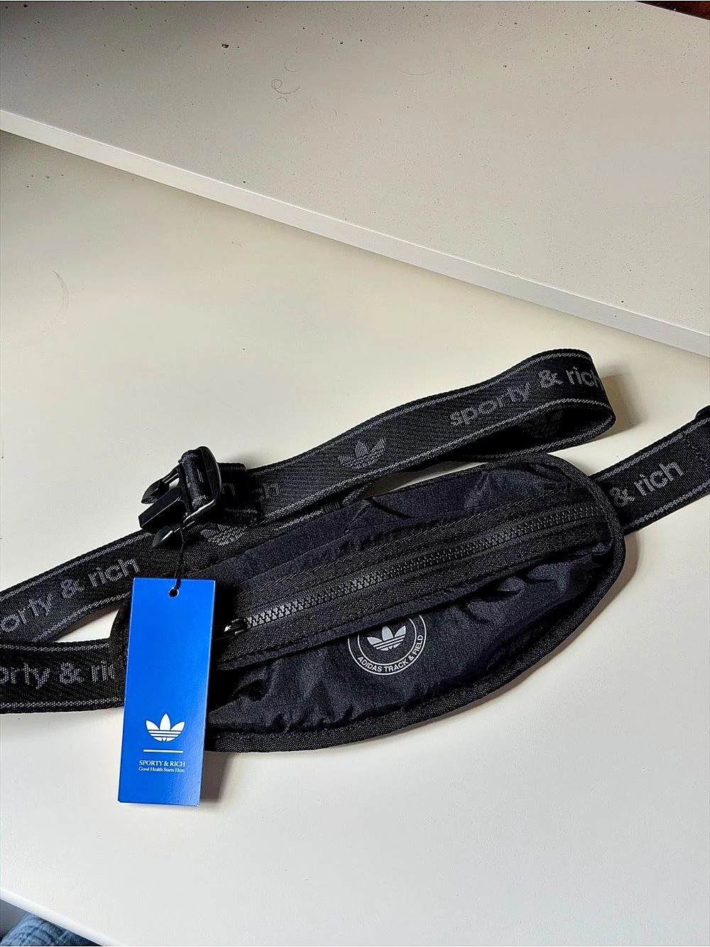 adidas x Sporty & Rich Waist Bag Black new